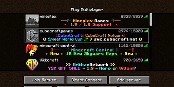 Скриншот сервера Майнкрафт «CubeCraft Games» №12